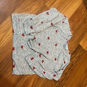 GAP Gray Knit with Red Heart Accents